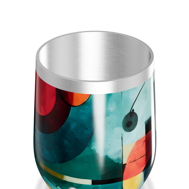 Copo Térmico Slim - Design Abstrato Colorido