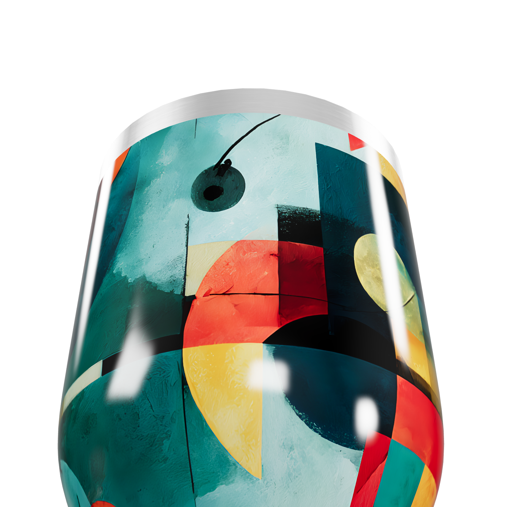 Copo Térmico Slim - Design Abstrato Colorido