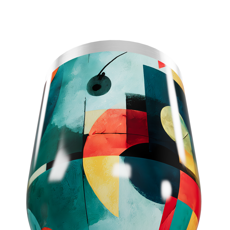 Copo Térmico Slim - Design Abstrato Colorido