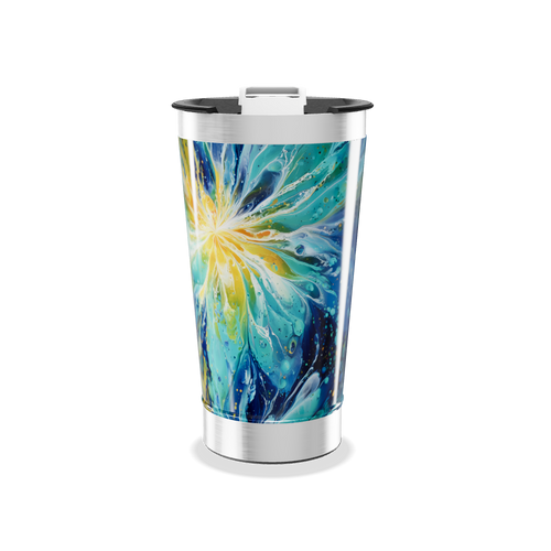 Copo Térmico - Estampa Abstrata Colorida