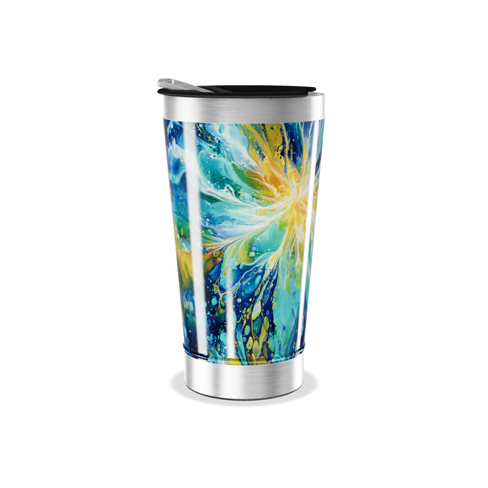 Copo Térmico - Estampa Abstrata Colorida