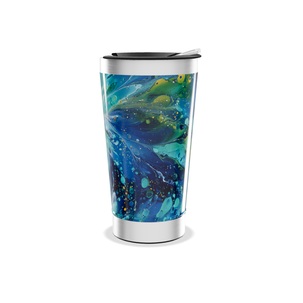 Copo Térmico - Estampa Abstrata Colorida