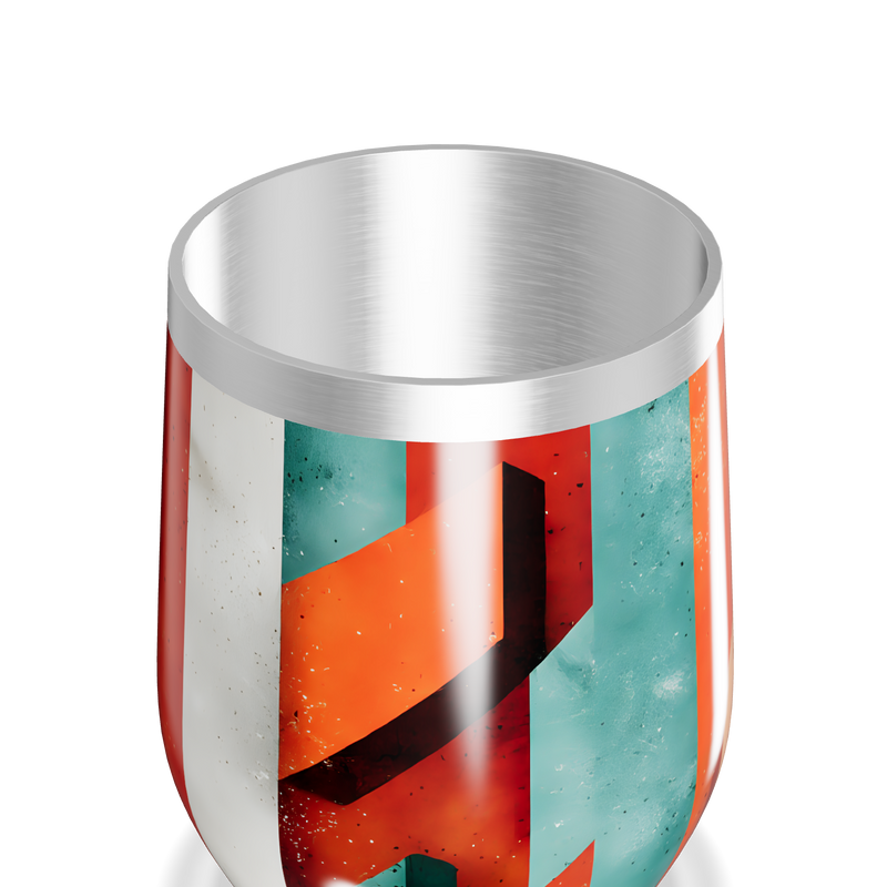 Copo Térmico Slim - Estampa Geométrica Colorida