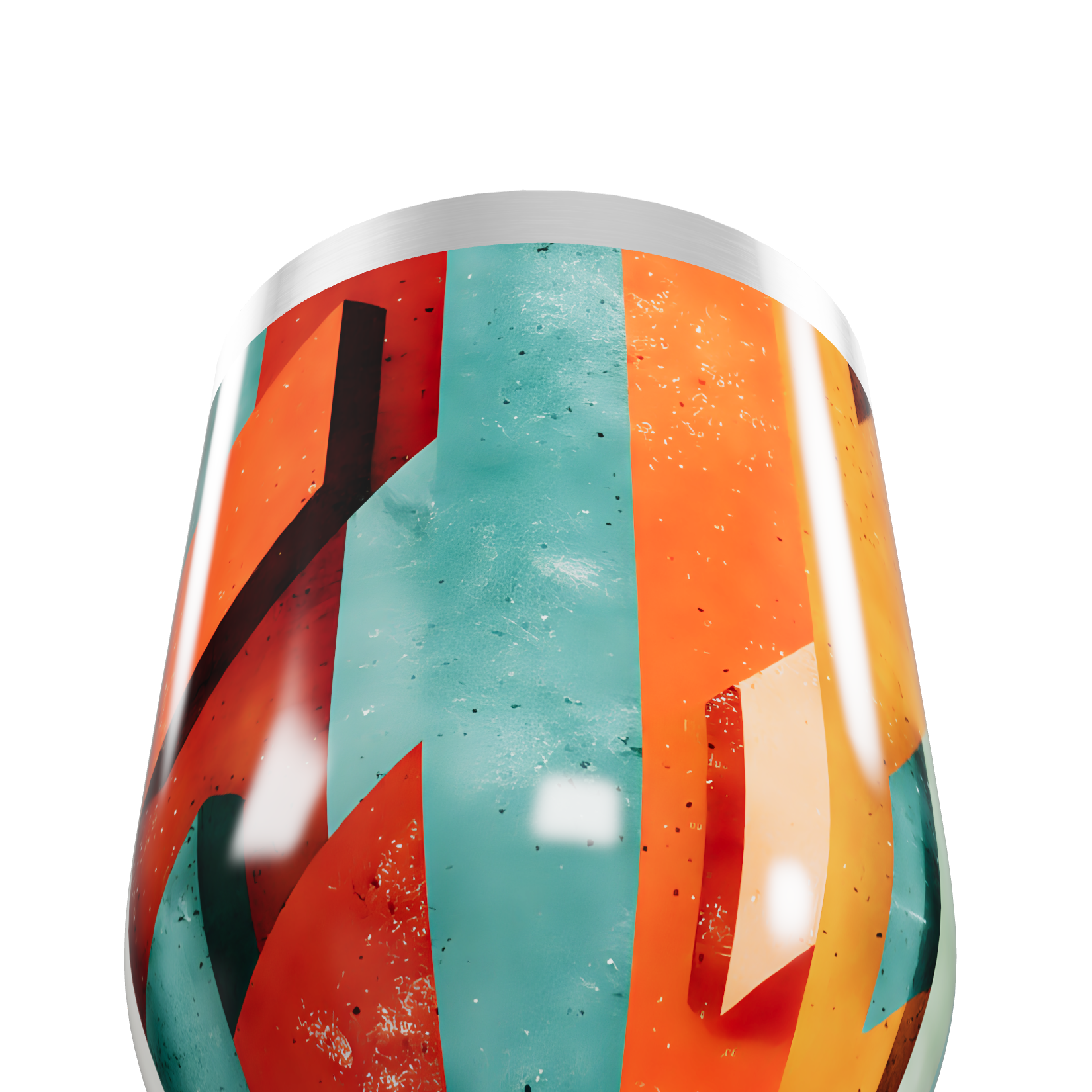 Copo Térmico Slim - Estampa Geométrica Colorida