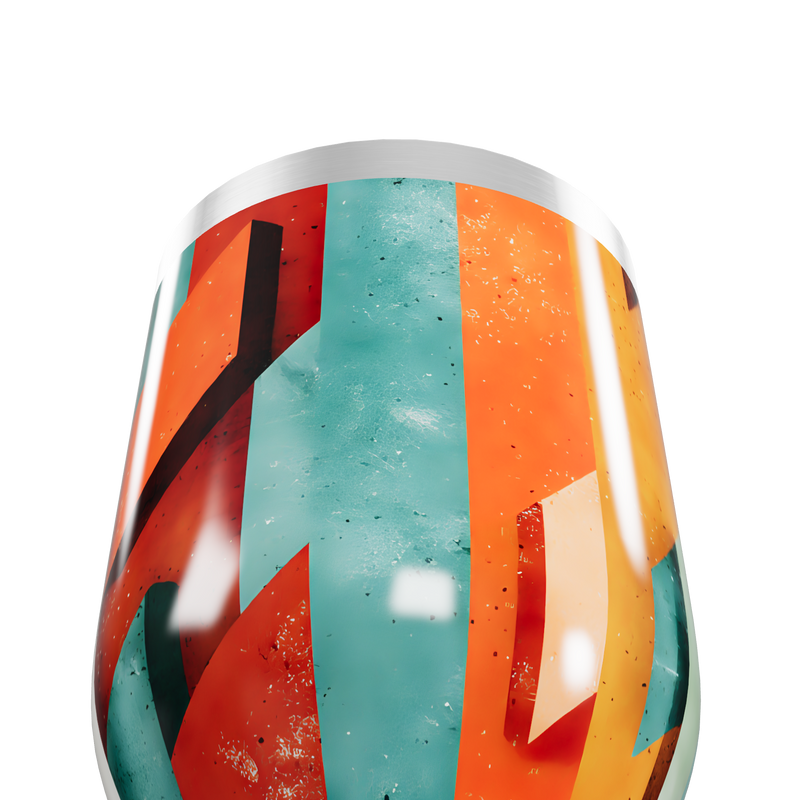 Copo Térmico Slim - Estampa Geométrica Colorida