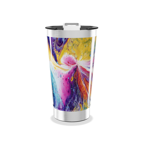 Copo Térmico - Estampa Abstrata Colorida
