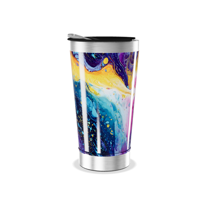 Copo Térmico - Estampa Abstrata Colorida