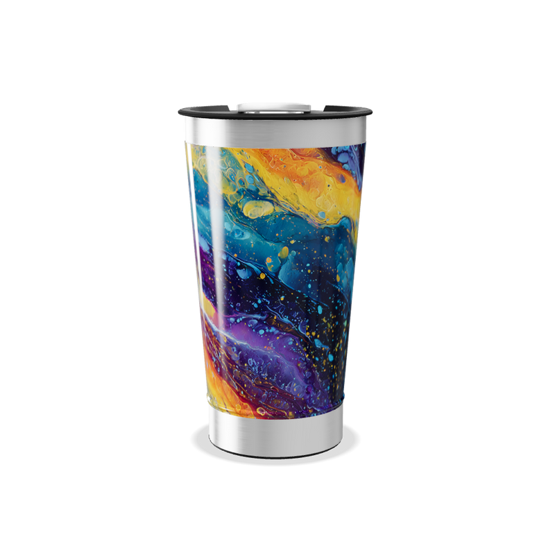 Copo Térmico - Estampa Abstrata Colorida