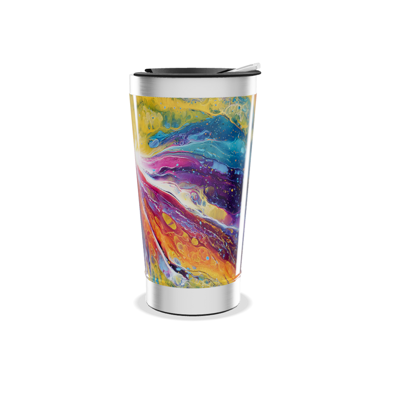 Copo Térmico - Estampa Abstrata Colorida