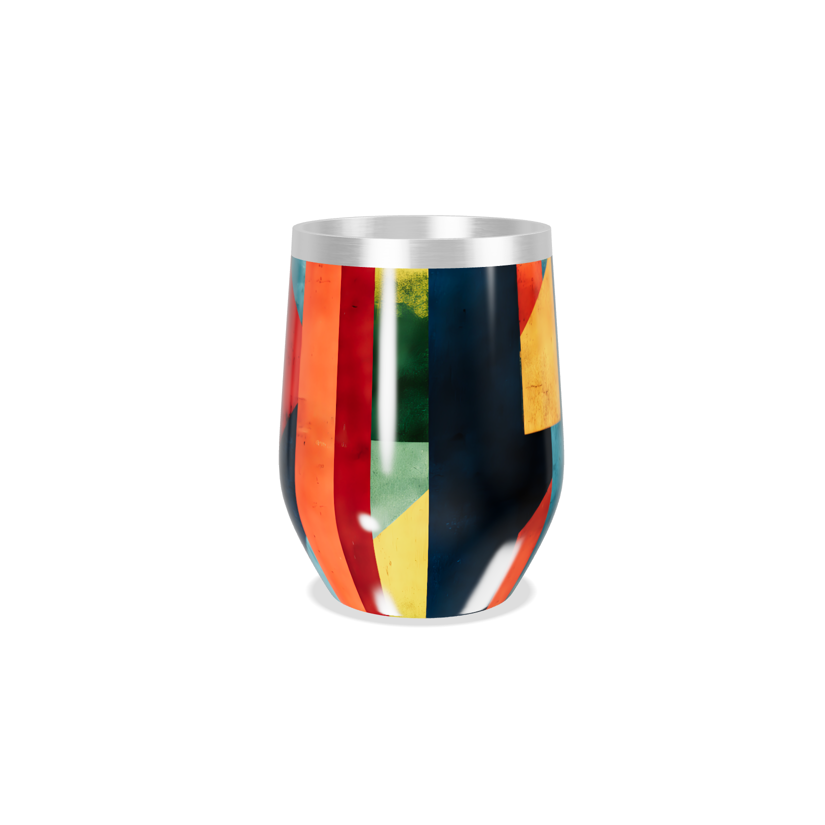 Copo Térmico Slim - Estampa Geométrica Colorida