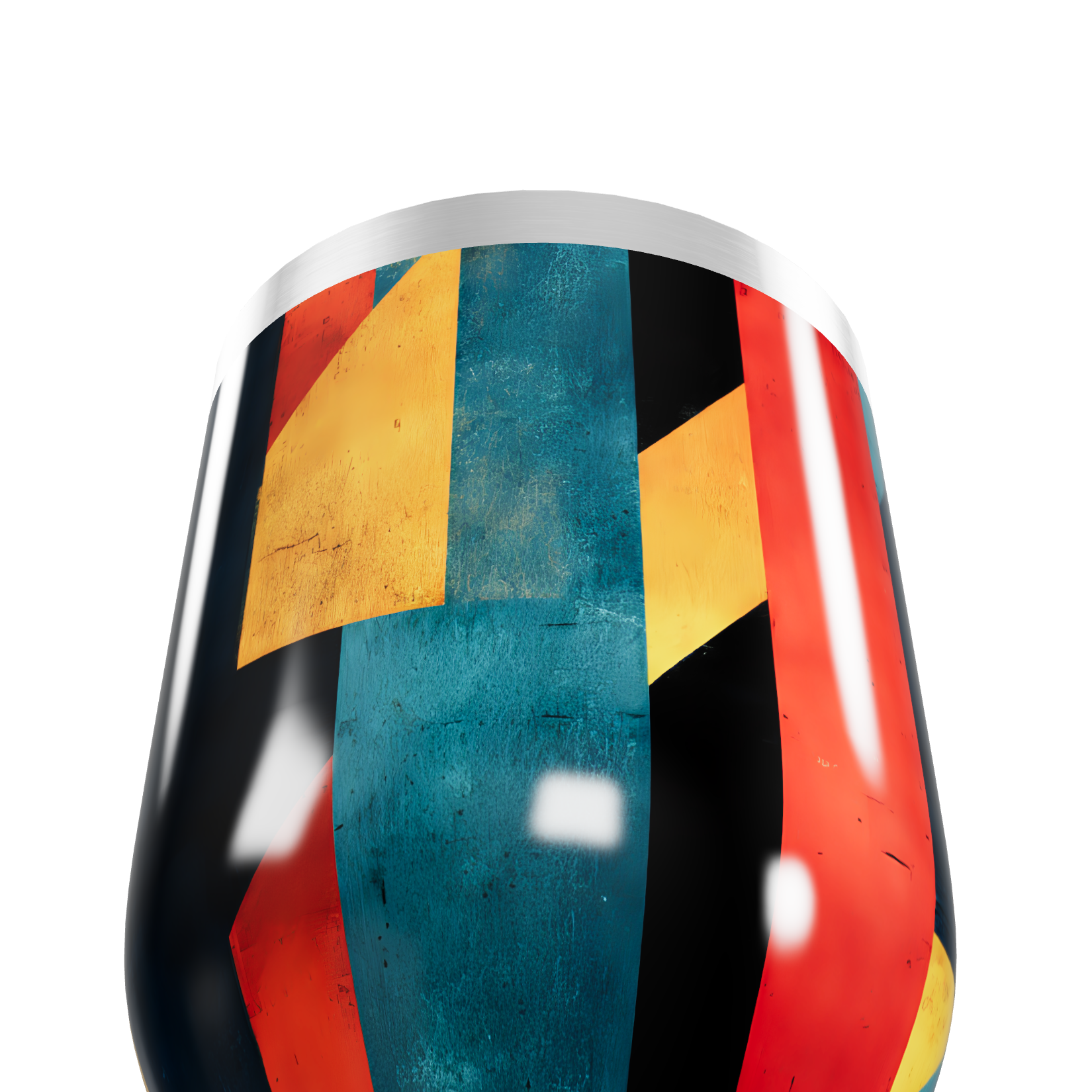 Copo Térmico Slim - Estampa Geométrica Colorida