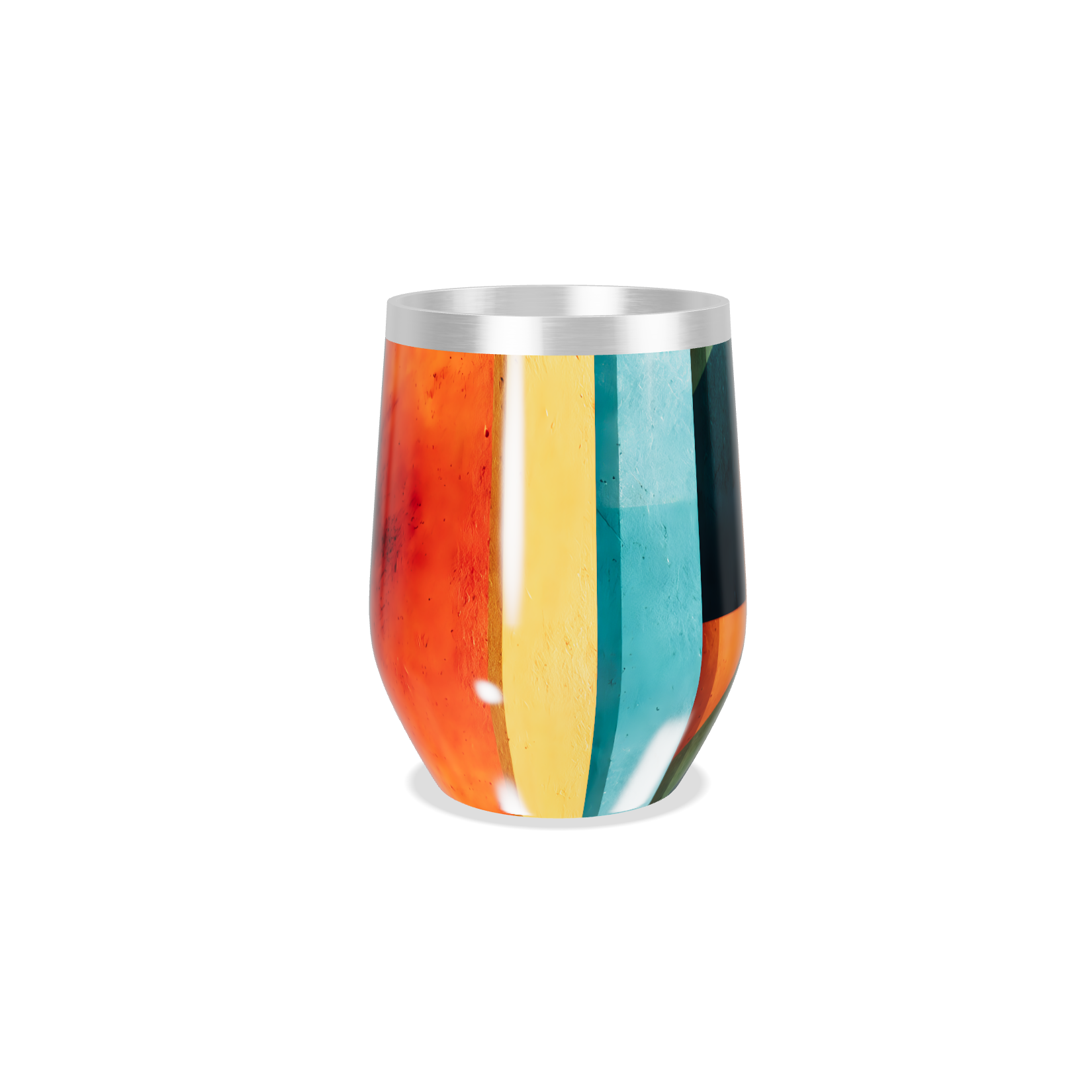 Copo Térmico Slim - Colorido Geométrico Inox