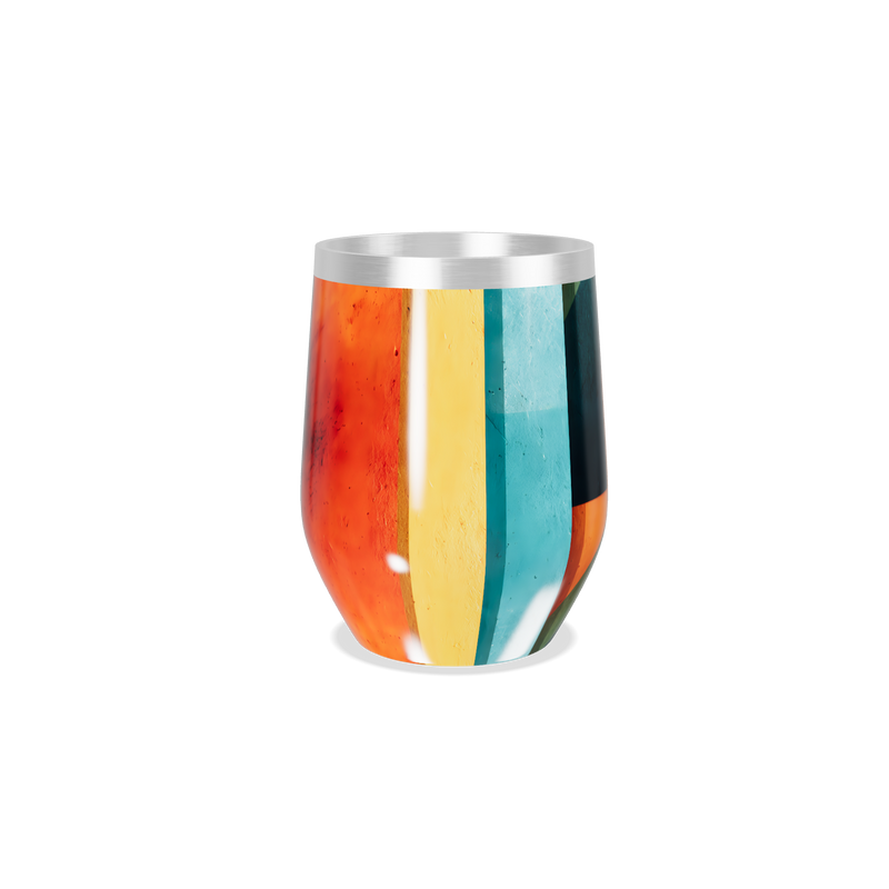 Copo Térmico Slim - Colorido Geométrico Inox