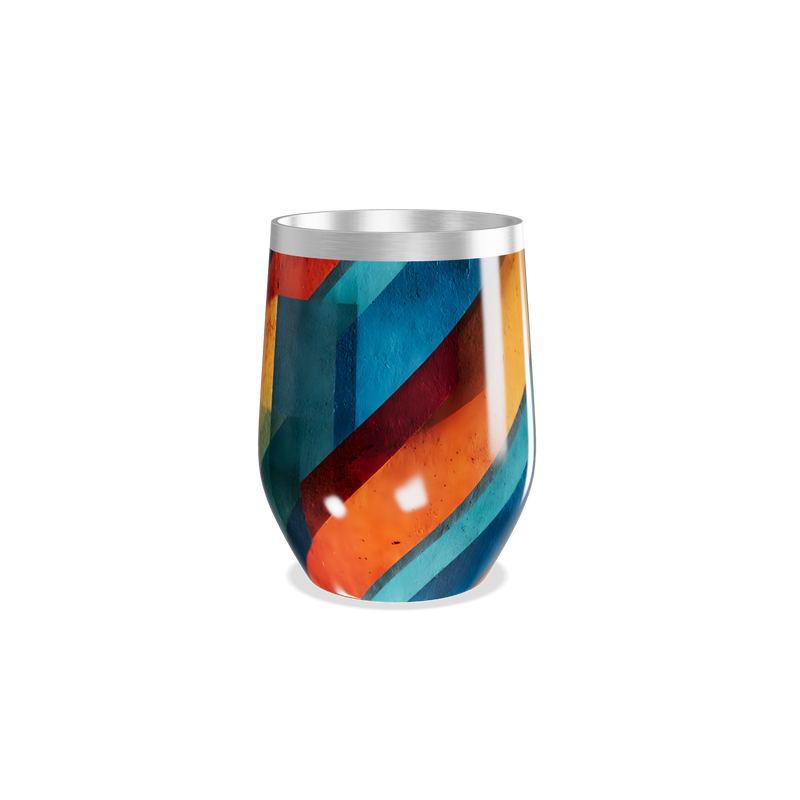 Copo Térmico Slim - Colorido Geométrico Inox