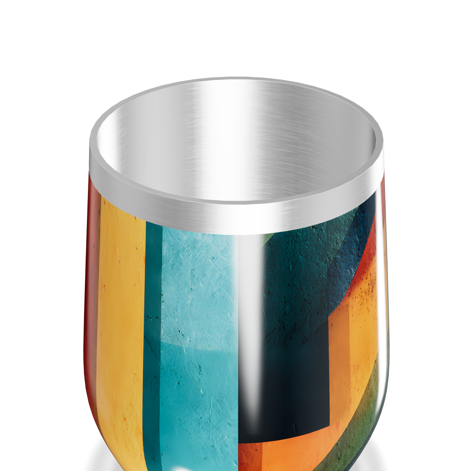 Copo Térmico Slim - Colorido Geométrico Inox