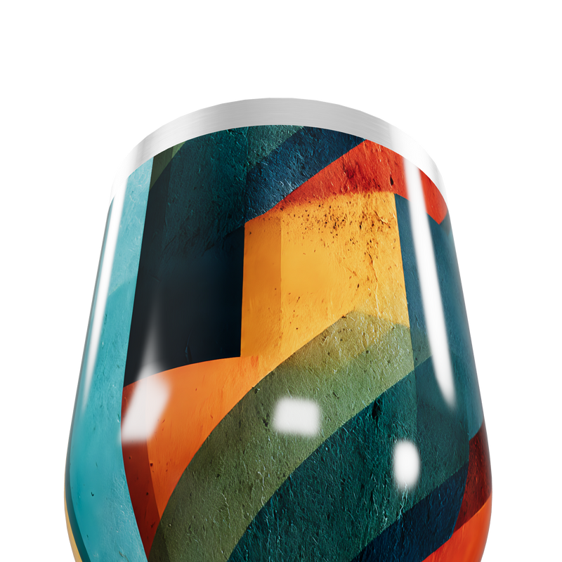 Copo Térmico Slim - Colorido Geométrico Inox