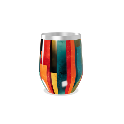 Copo Térmico Slim - Listrado Colorido Inox