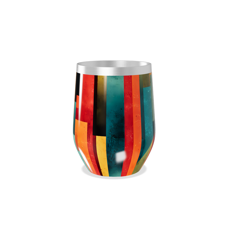 Copo Térmico Slim - Listrado Colorido Inox