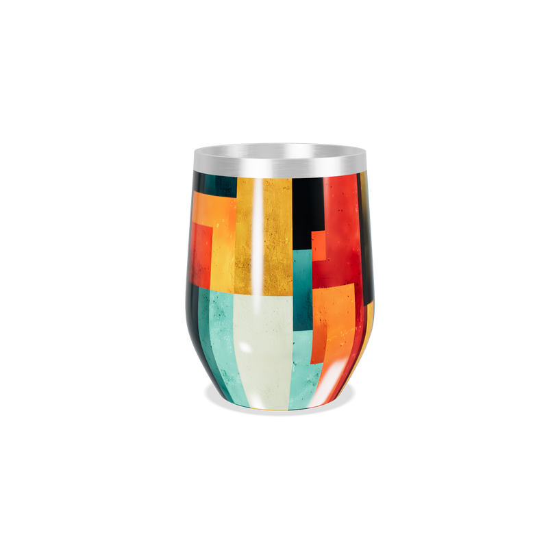 Copo Térmico Slim - Listrado Colorido Inox