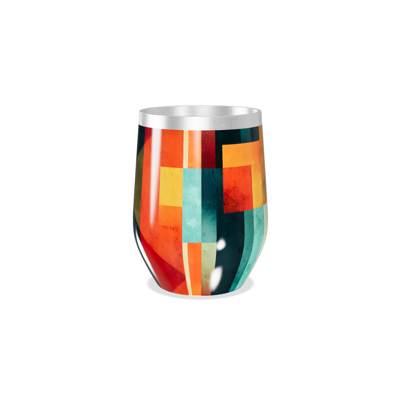 Copo Térmico Slim - Listrado Colorido Inox