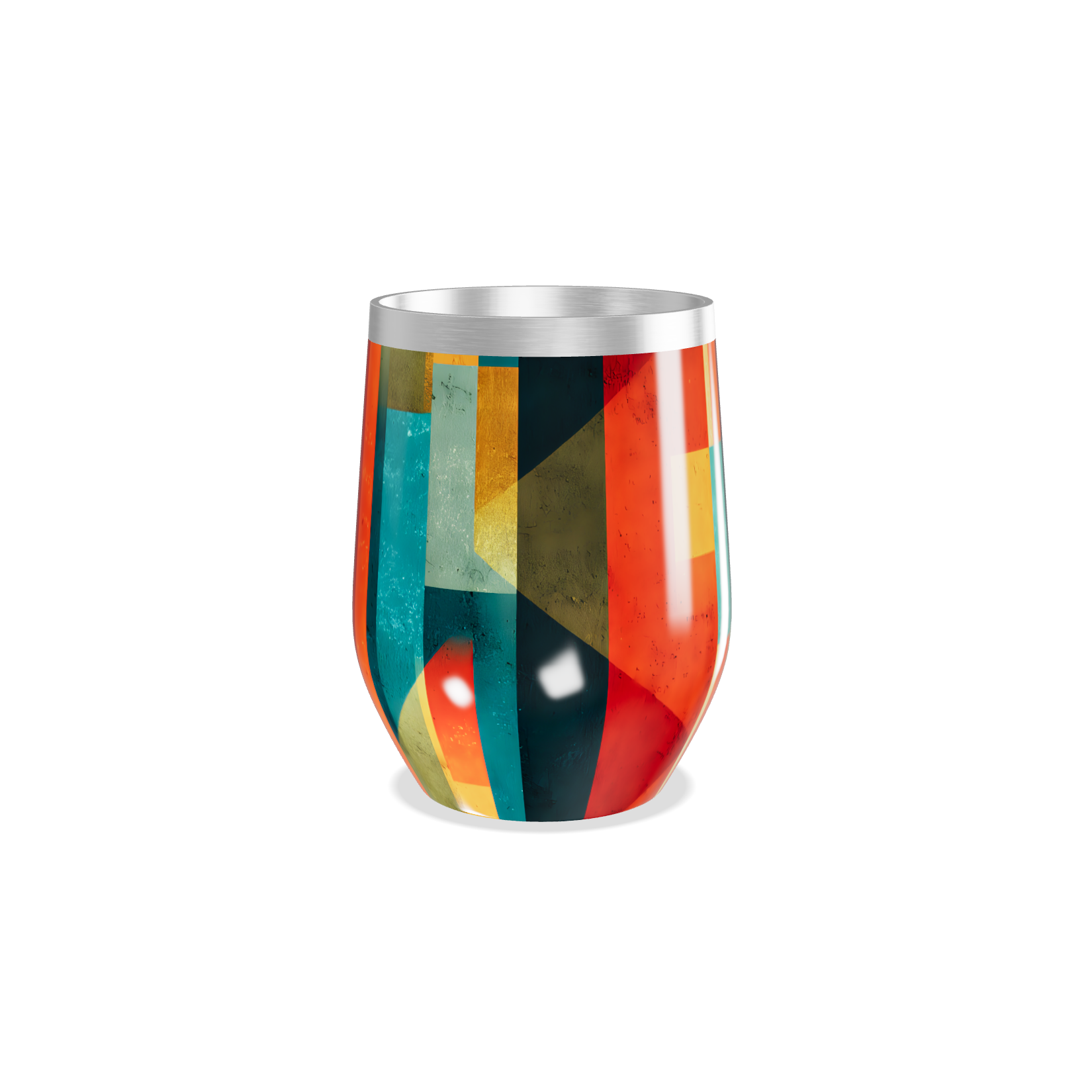 Copo Térmico Slim - Listrado Colorido Inox