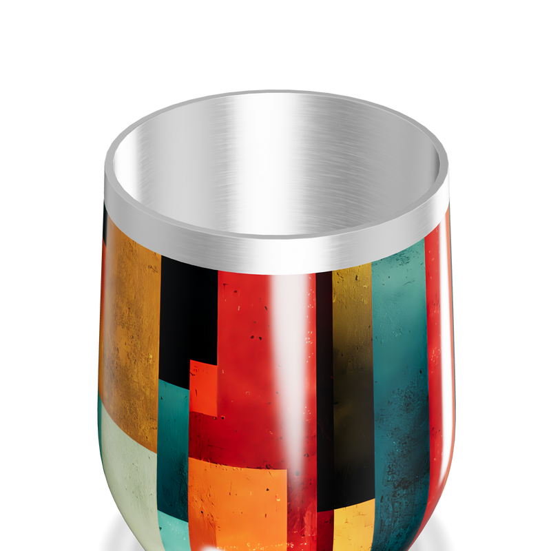 Copo Térmico Slim - Listrado Colorido Inox