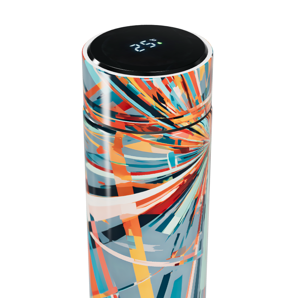 Garrafa Térmica Touch - Estampa Colorida Abstrata