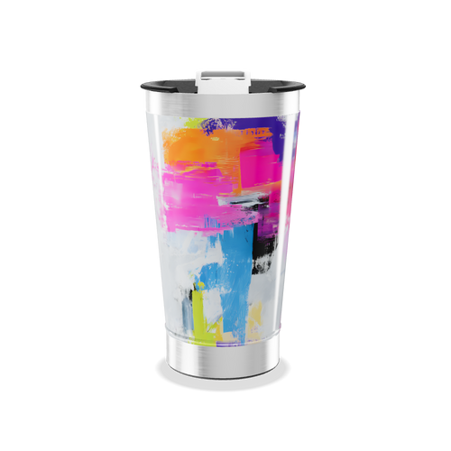 Copo Térmico - Estampa Abstrata Colorida