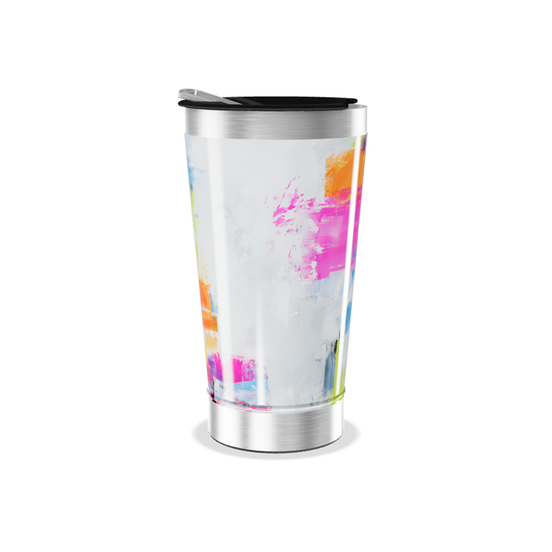 Copo Térmico - Estampa Abstrata Colorida