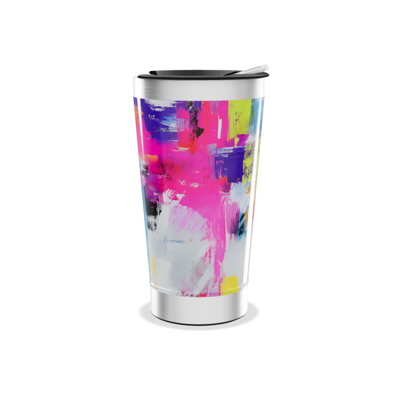 Copo Térmico - Estampa Abstrata Colorida