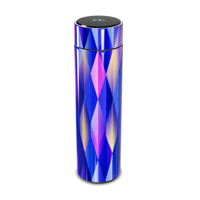 Garrafa Térmica Touch - Aço Inox Azul Geométrica