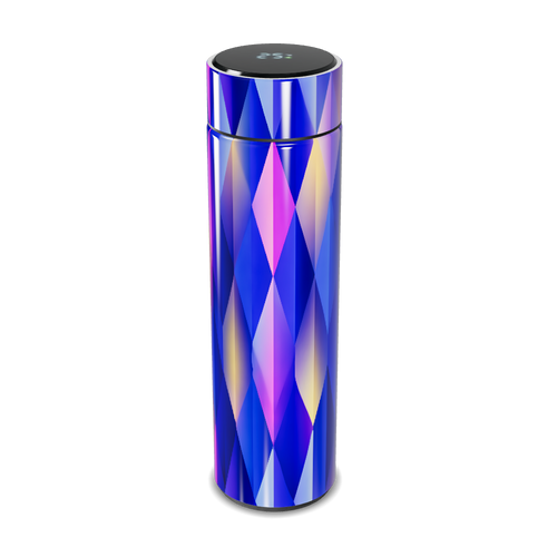 Garrafa Térmica Touch - Aço Inox Azul Geométrica