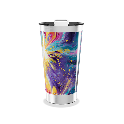 Copo Térmico - Estampa Abstrata Colorida