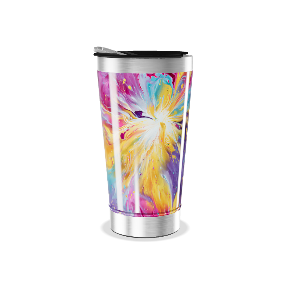 Copo Térmico - Estampa Abstrata Colorida