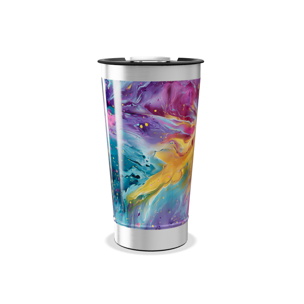 Copo Térmico - Estampa Abstrata Colorida