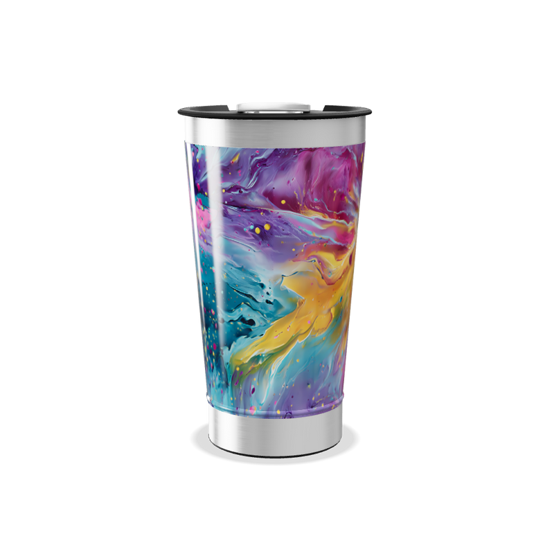Copo Térmico - Estampa Abstrata Colorida