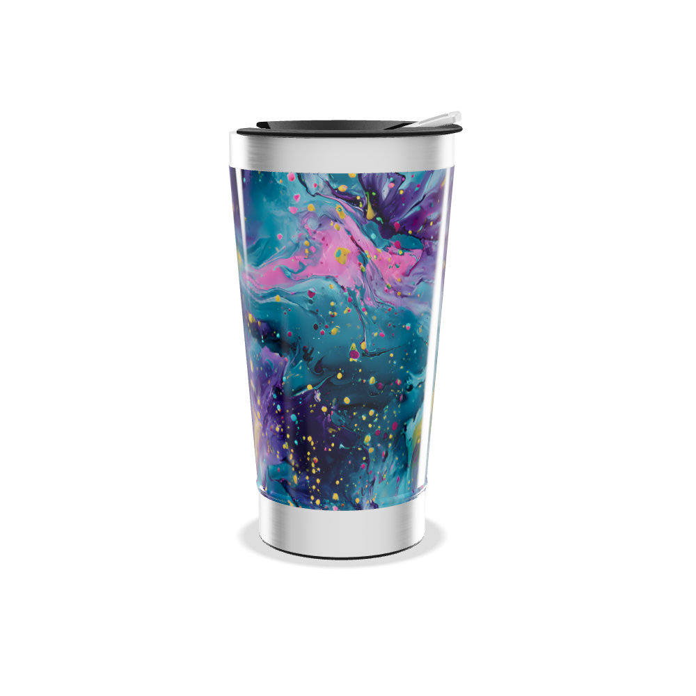 Copo Térmico - Estampa Abstrata Colorida