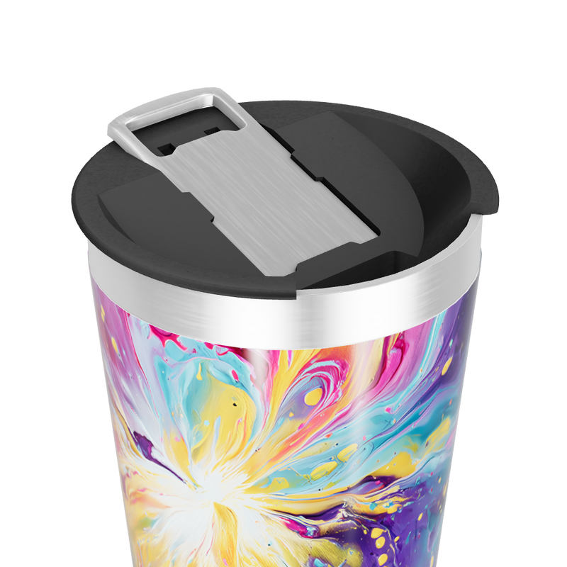 Copo Térmico - Estampa Abstrata Colorida