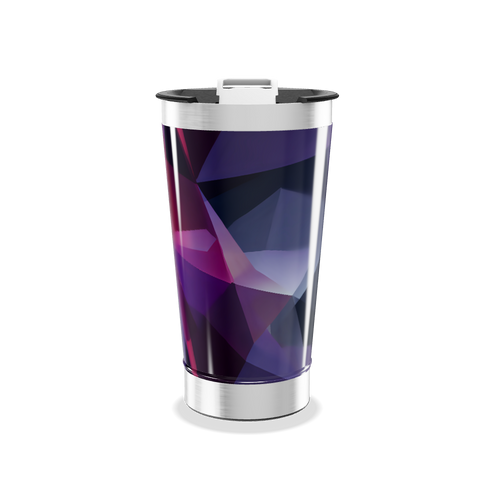Copo Térmico - Geométrico Roxo Inox