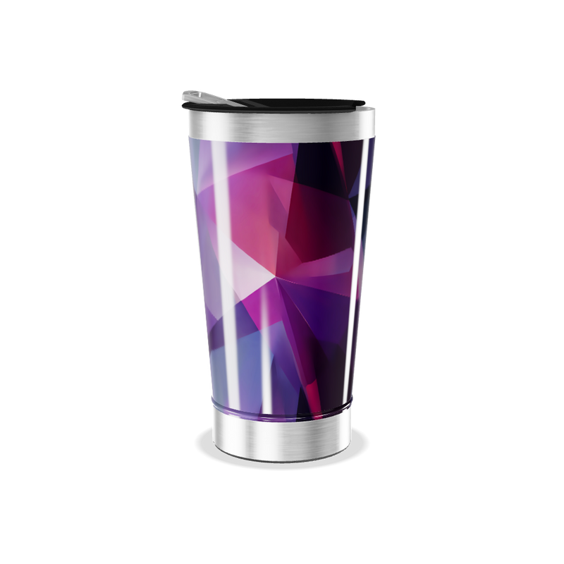 Copo Térmico - Geométrico Roxo Inox