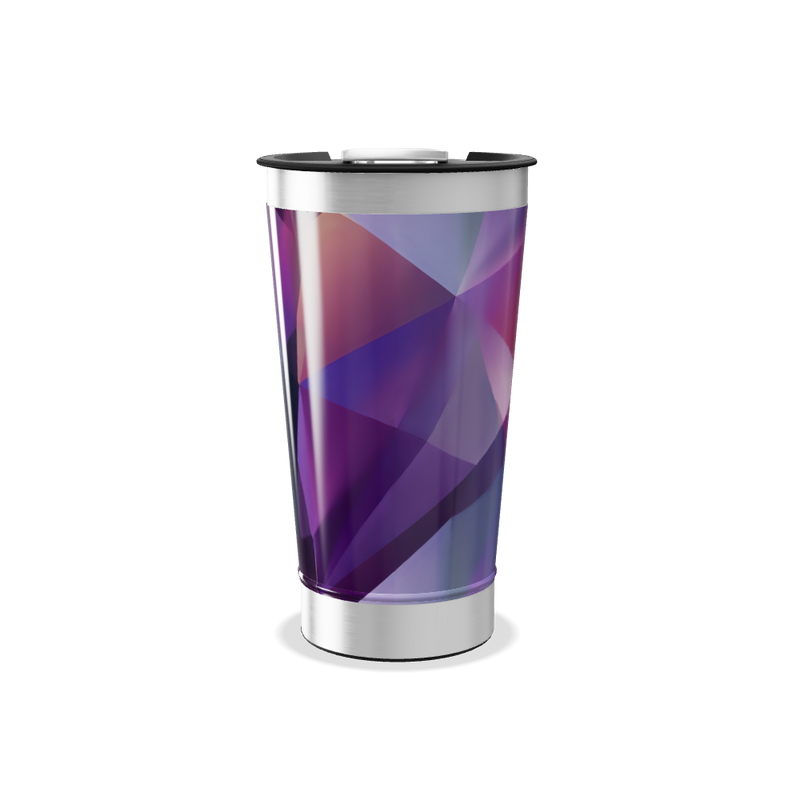 Copo Térmico - Geométrico Roxo Inox