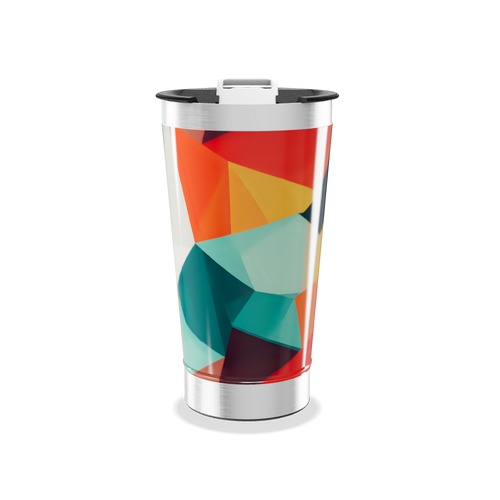 Copo Térmico - Geométrico Colorido Inox