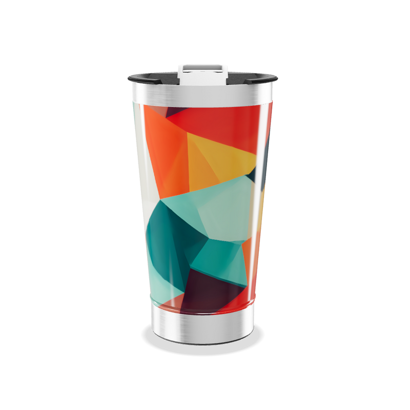 Copo Térmico - Geométrico Colorido Inox