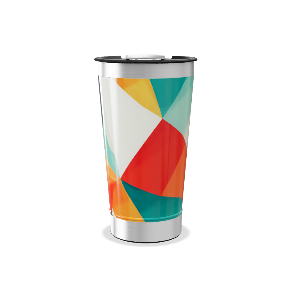 Copo Térmico - Geométrico Colorido Inox