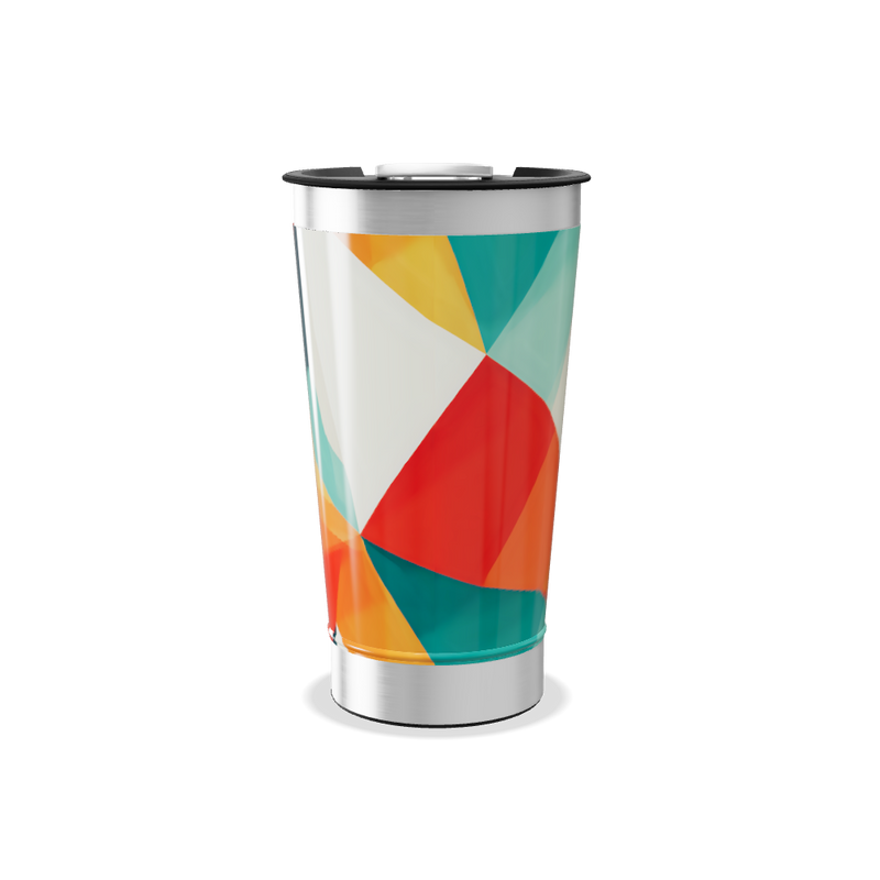 Copo Térmico - Geométrico Colorido Inox