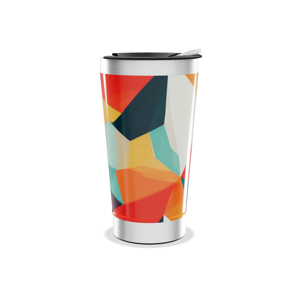 Copo Térmico - Geométrico Colorido Inox