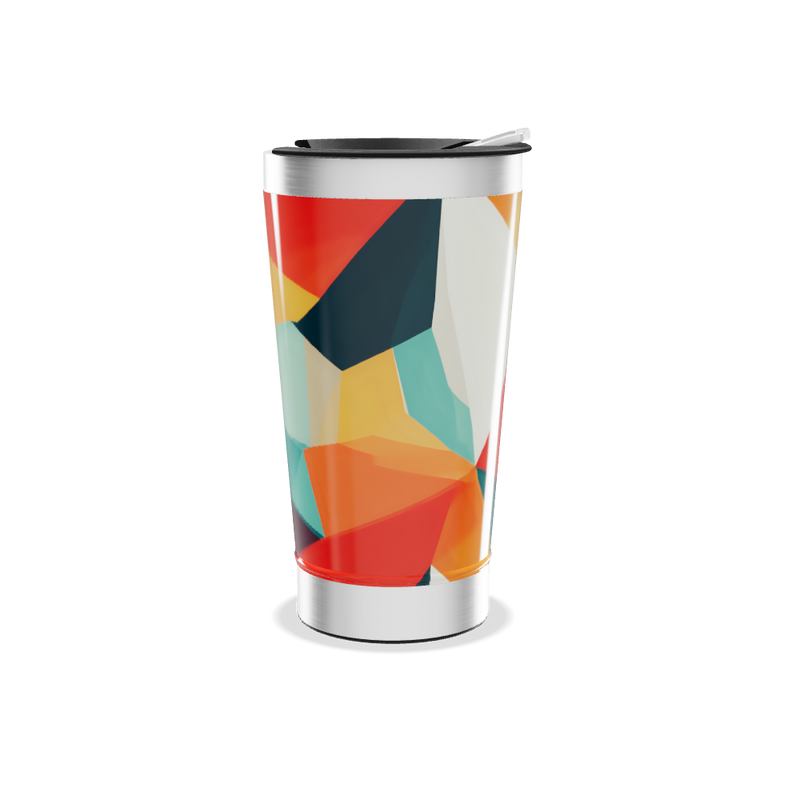 Copo Térmico - Geométrico Colorido Inox