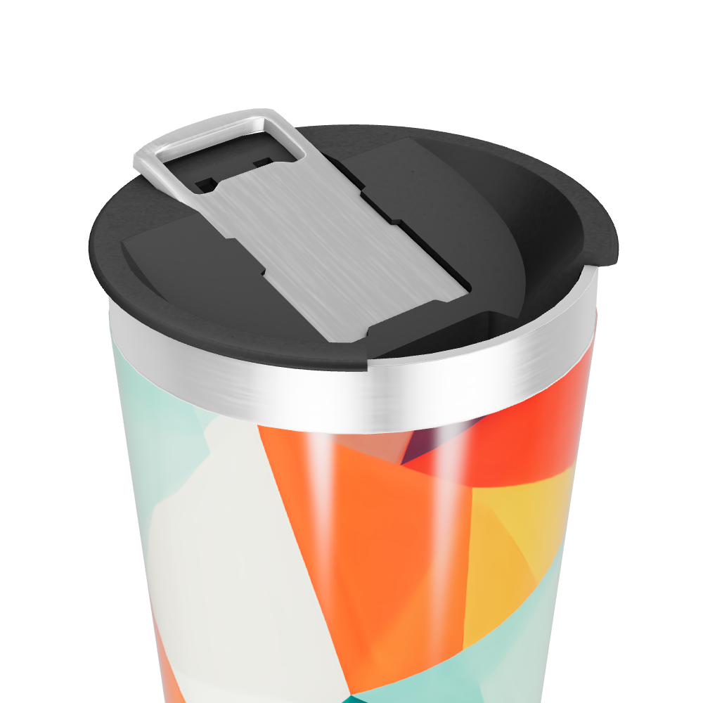 Copo Térmico - Geométrico Colorido Inox