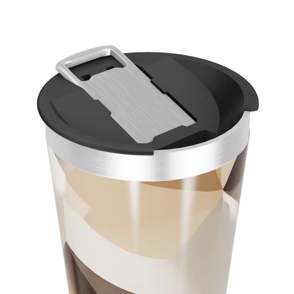 Copo Térmico - Geométrico Marrom Aço Inox