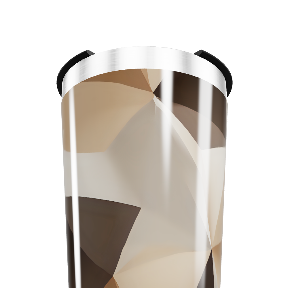 Copo Térmico - Geométrico Marrom Aço Inox